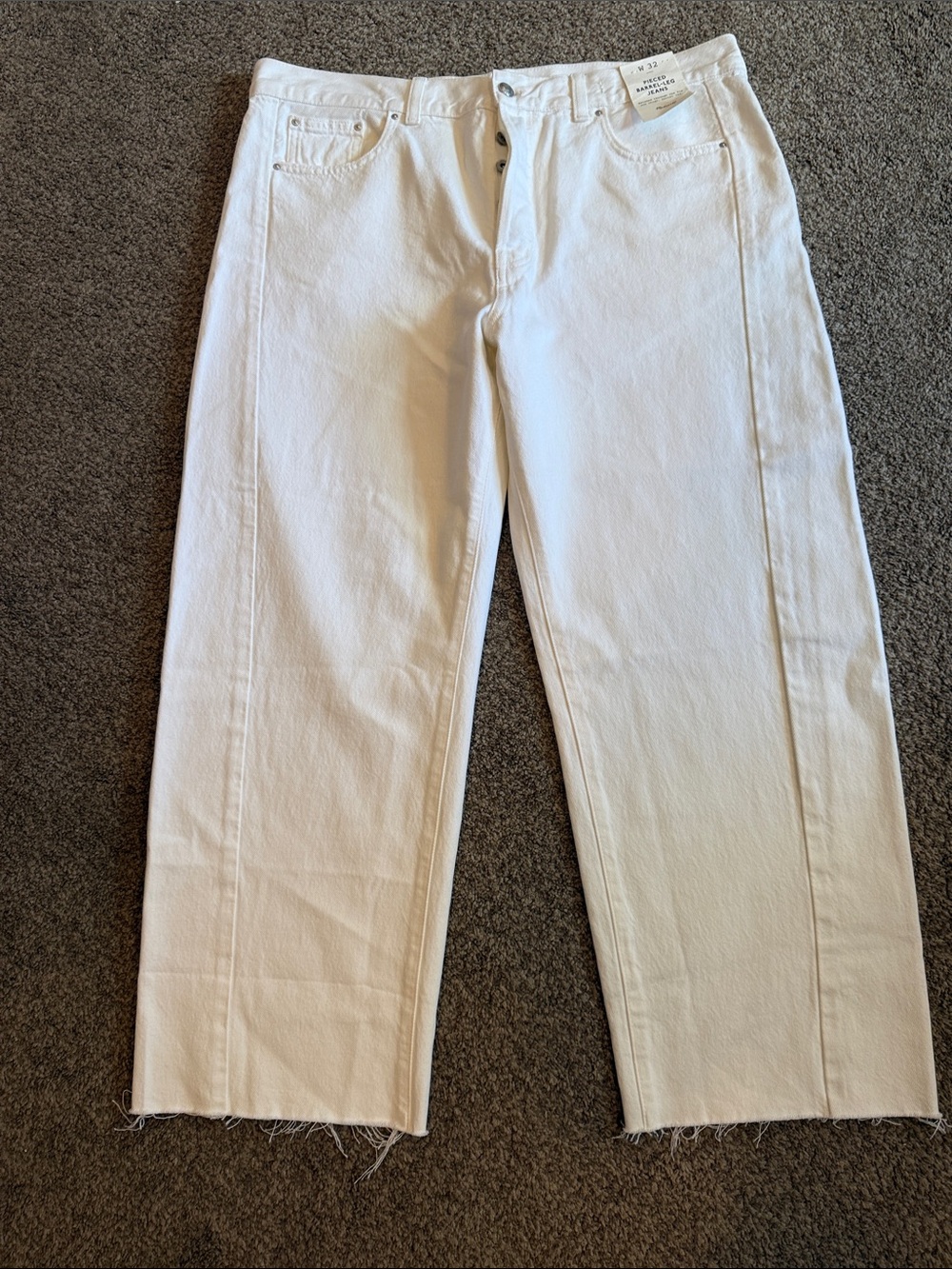 Madewell Pieced Barrel-Leg Jeans